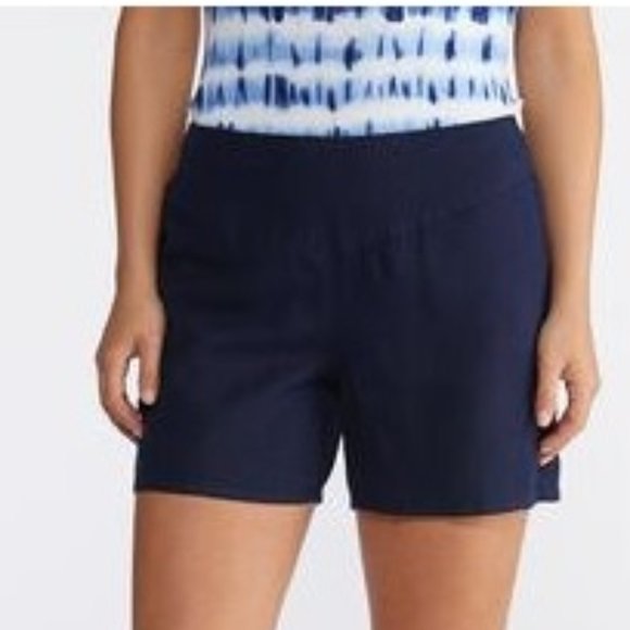 Cato Skort Shorts – Femme Taille L – Bleu – Motif Géométrique – Wrap – Très Bon état